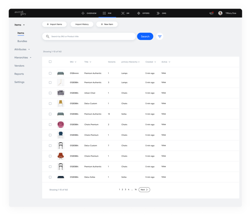Product Information Manager for fabric PIM